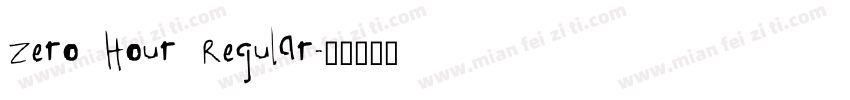 Zero Hour Regular字体转换